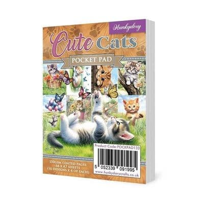 Cute Cats - Hunkydory Pocket Pad  64 A7 Sheets