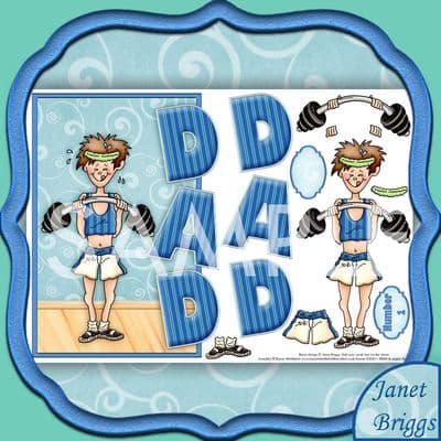 Dad Over The Edge Card Fitness King Printed Sheet 500km