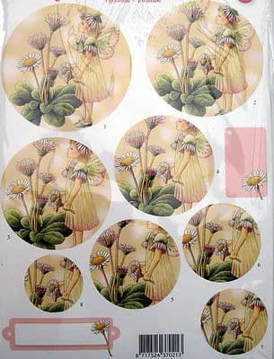 DAISY FAIRY PYRAMID DECOUPAGE SHEET FOLIART 640