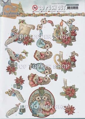 Dear Santa Die Cut Decoupage Sheet A Gift For Christmas Yvonne Creations Push Out SB10685