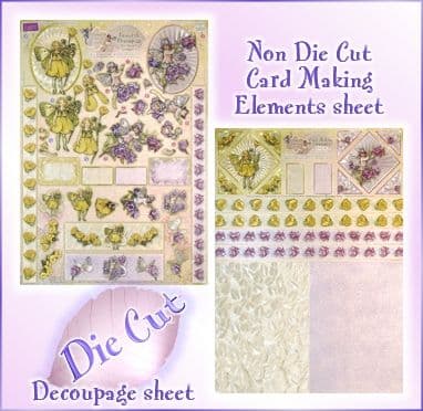 DIE CUT DUFEX FLOWER FAIRIES DECOUPAGE KIT 75