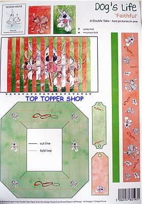 DOG'S LIFE ' FAITHFUL ' DESIGN HOUSE DOUBLE TAKE SHEET