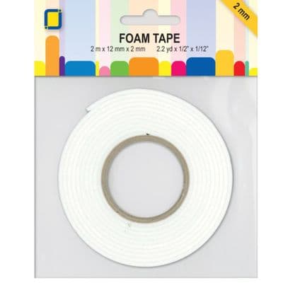 Double Sided Sticky Foam Tape 2m Roll 2mm deep JEJE