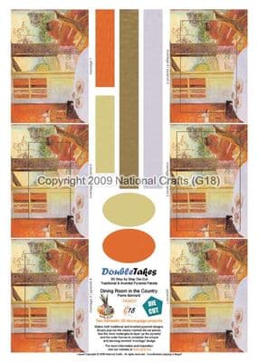 DOUBLETAKES - DINING ROOM IN THE COUNTRY - DIE CUT DECOUPAGE & INVERTED G18