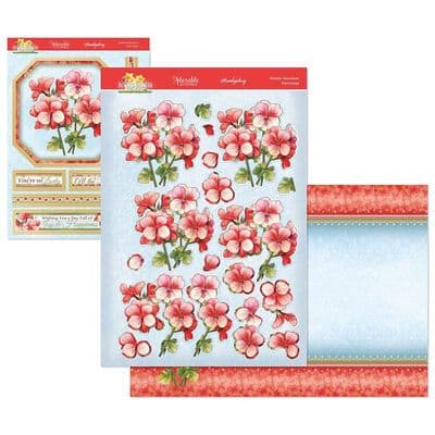 Dreamy Geraniums - Hunkydory In Full Bloom Floral Delights Deco-Large Kit
