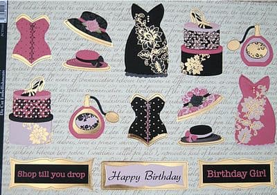DRESS UP PINK DIE CUT TOPPERS KANBAN 9103