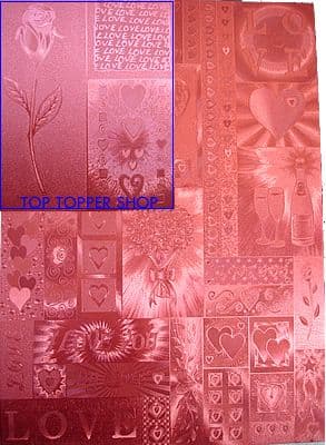 DUFEX A4 CARD RED VALENTINE'S TOPPERS