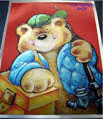 DUFEX FISHING TEDDY BEAR FOIL PRINT 142468