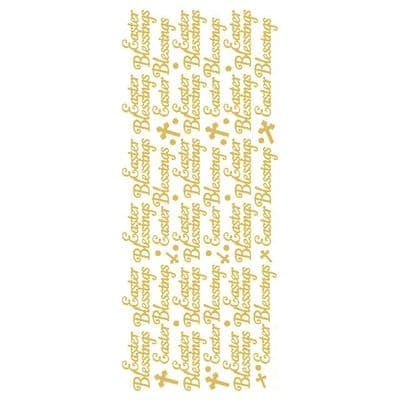 Easter Blessings Gold Katy Sue Peel Off Stickers XL736U