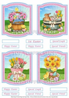 Easter Tubs & Pots Toppers for Card Making TTSTOP4