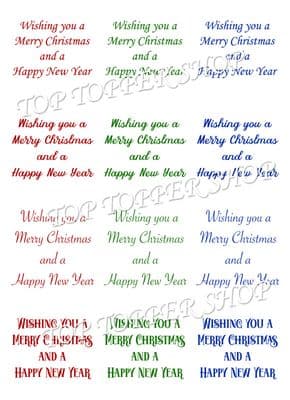 Easy Peel Off Transparent Verses Christmas Sentiments Choose Colour & Finish C1