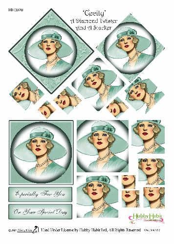 EDWARDIAN LADIES NANCY WATT STACKER DECOUPAGE SHEET HH0020 CECILY