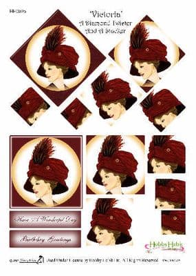 EDWARDIAN LADIES NANCY WATT STACKER DECOUPAGE SHEET HH0025 VICTORIA
