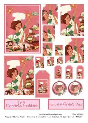 FABULOUS FIFTIES TIM WRIGHT STACKER DECOUPAGE SHEET HH0011