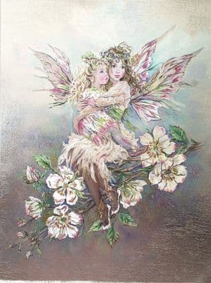 FAERIES OF THE WHITE ROSE FAERIE POPPETS  DUFEX FOIL PRINT 8.2