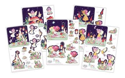 Fairy Wishes  10 Sheets 3D Die Cut Decoupage Set Craft Consortium