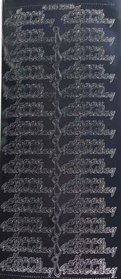 Father's Day Black Peel Off Stickers Doodey DD2258