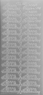 Father's Day Silver Peel Off Stickers Doodey DD2258