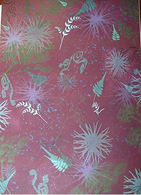FERN, PLUM A4 BACKGROUND PAPER
