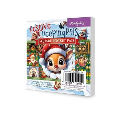 Festive Peeping Pals  Hunkydory  Square Pocket Pad 64 Sheets