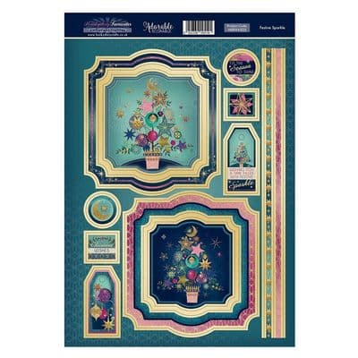 Festive Sparkle - Hunkydory Favourites Christmas Toppers A4 Sheet