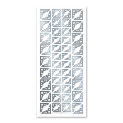 Fleur De Lys Corners Silver - Katy Sue Peel Off Stickers