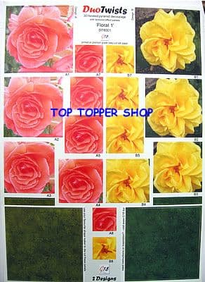 FLORAL 1 - DIE CUT DUO TWISTS FROM G18