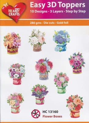 Flower Boxes 10 Easy 3d Die Cut Decoupage Toppers Hearty Crafts HC13160