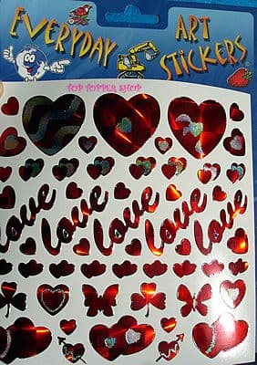 FOLIART STICKERS HEARTS & GREETINGS VALENTINE'S DAY lge