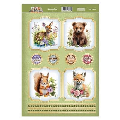 Forest Friends -  Hunkydory Adorable Animals Topper Sheet