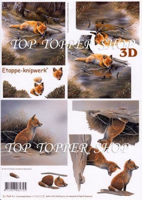 FOXES DECOUPAGE SHEET LE SUH 602