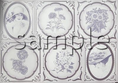 FRAMED LADIES LAVENDER KIT KANBAN 9685