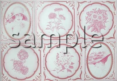 FRAMED LADIES STRAWBERRY KIT KANBAN 9683