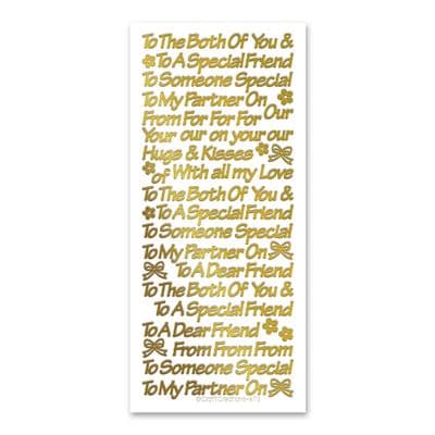 Friend & Partner Gold - Katy Sue Peel Off Stickers