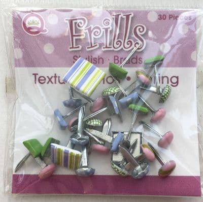 FRILLS STYLISH BRADS 30 TEXTURED TRIOS - SPRING