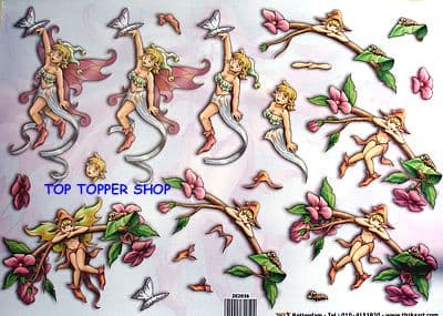 FUN TIME FAIRIES DECOUPAGE SHEET 036