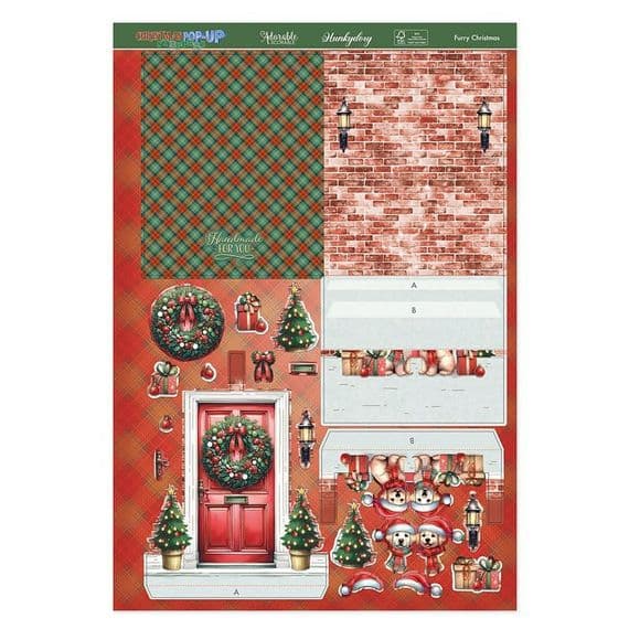 Furry Christmas Hunkydory Pop-Up Stepper Card