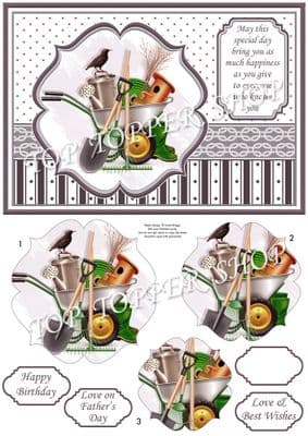 Gardening Tools A5 Quick Pyramage Printed Sheet 923cbx