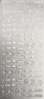 Get Well Soon Silver Peel Off Stickers JeJe 510301