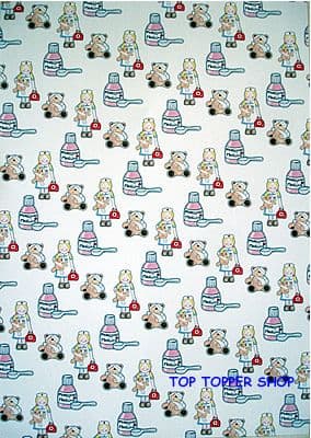 GIRLS - NURSE GIRL JOLLY NATION A4 BACKING PAPER