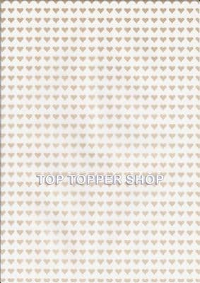 Gold Hearts A4 Vellum Paper