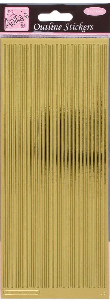 Gold Line Borders Mirror Peel Off Stickers - Docraft Anita s Outline ...