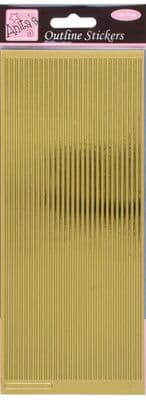 Gold Line Borders Mirror Peel Off Stickers - Docraft Anita's Outline Stickers ANT 8101016