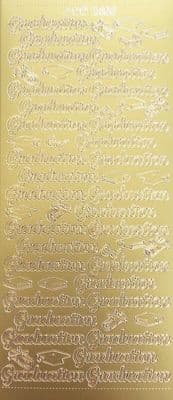 Graduation Gold Peel Off Stickers Doodey 2455