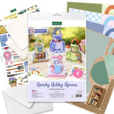 Handy Hobby Aprons - Makes 4 Cards - Card Making Kit - Katy Sue Designs