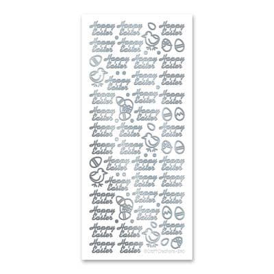 Happy Easter Silver Katy Sue Peel Off Stickers XL280U