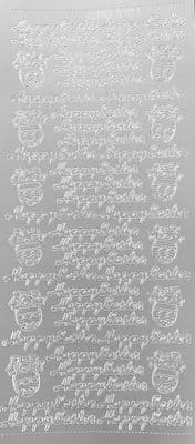 Happy Easter Silver Peel Off Stickers Doodey DD2751