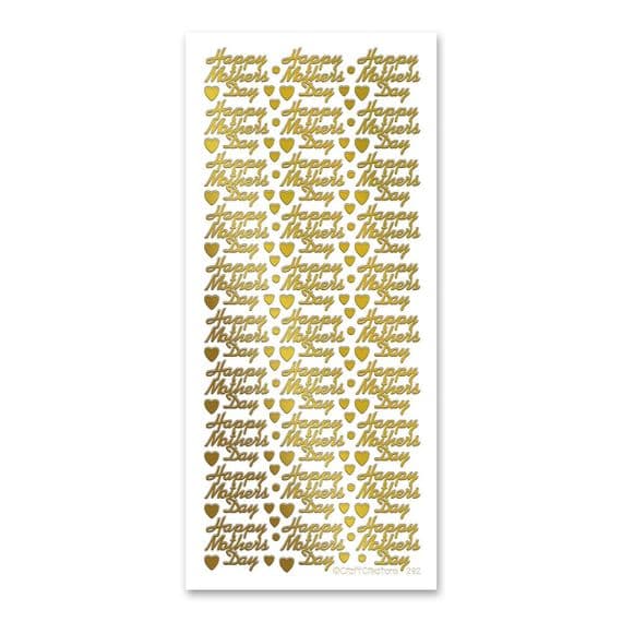 Happy Mother's Day Gold Katy Sue Peel Off Stickers XL282U