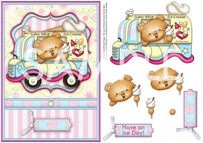Have An Ice Day Topper & Decoupage  Printed Sheet 535dd