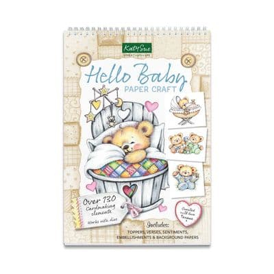 Hello Baby Paper Craft Pad Toppers Sentiments Verses & Papers
